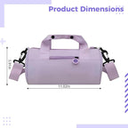 Gym Bag Kit For Women, 5 Pcs Stylish Sport Set, Portable Travel Workout Accessories With Yoga Band, Spiky Ball, Hand Grip & Roller Massage Stick