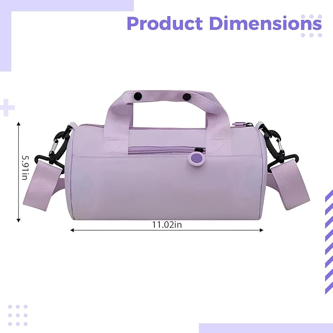 Gym Bag Kit For Women, 5 Pcs Stylish Sport Set, Portable Travel Workout Accessories With Yoga Band, Spiky Ball, Hand Grip & Roller Massage Stick
