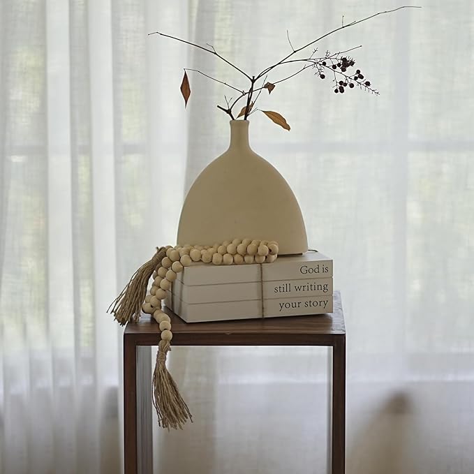 Decorative Books for Home Decor, Wooden Faux Book for Decoration, Farmhouse Stacked Display Books (God is still writing your story)