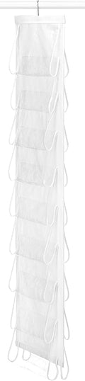Whitmor White Hanging Shoe File, Clear