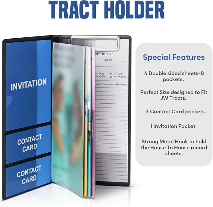 JW Tract Holder for Ministry, JW.org gifts pioneer, jw field service supplies, jw ministry supplies, jehovah witness accessories, jw magazine and tract holder, JW ministry organizer, JW Pioneer Gifts
