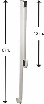 Haute Decor Dual-Sided Wreath Hanger (Glimmering Silver) - Hang Decorations on Both Sides of Your Door - Holds Even Heavy Decorations up to 20 pounds