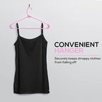 Utopia Home Plastic Hangers 50 Pack - Space Saving Clothes Hanger - Durable & Strong Closet Organizers and Storage with Built-in Strap Hooks - Essential for Shirts, Pants, Skirts & Coats (Pink)