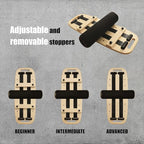 Balance Board, Stability Core Trainer, Training Board for Exercise, Fitness, Non-Slip Deck and Roller, with Adjustable Stoppers