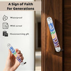 Matashi Hand Painted Multi Color Enamel 6 inch Mezuzah Embellished with Hebrew Shin Home Door Wall Decor Home Décor Jewish Holiday Housewarming Present House Blessing Gift for Holiday Festival
