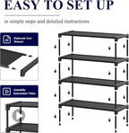 Kitsure Shoe Rack - Non-Woven Shoe Rack Shelf, Shoe Organizer for Closet, Entryway, Garage & Corridor, Stackable Shoe Shelves, X-Large, Black