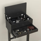 Mens Valet Stand with Drawer, Tray, Shoe Shelf and Suit Rack, Wooden Clothing Rack for Men Women, Clothes Valet Stand for Bedroom Entryway