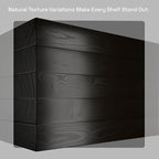 BAOBAB WORKSHOP Solid Wood Floating Shelves for Wall 30 Inches Long, Real Wooden Bathroom Shelf Large, Heavy Duty Wall Shelves Mounted Kitchen Bedroom Farmhouse, Black Shelf, 30W × 6.7D, Set of 2