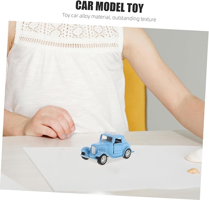 Vintage Car Model Decorative Ornament Retro Metal Vehicle Sculpture for Cabinet Decoration Realistic Design with Rustic Style for Car Enthusiasts and Home Decor