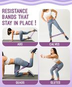 Resistance Bands for Working Out, Exercise Bands with 5 Resistance Levels, Natural Latex Resistance Bands Designed for Home Fitness, Strength Training and Flexibility Exercises