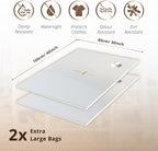 GENIE SPACE Premium Extra Large (XL) Vacuum Storage Bags – 40x30 in, Airtight, Reusable and Odor-Proof Space Saver Bags for Clothes, Bedding and Wardrobes, 2-Pack