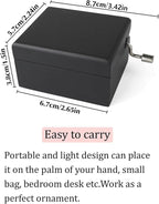 ROSIKING Black Wooden Music Box Classical Musical Boxes Christmas Birthday Valentine's Day Gifts for Lover Boy Girl friend Plays Toreador