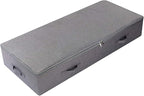 iwill CREATE PRO Under Bed Storage Bin, 100cm Large Foldable Container with Lid | 39.4"x16.9"x7" Dust-Proof Washable Organizer for Shoes, Clothing, Bedding | Durable Plastic Board, Dark Gray