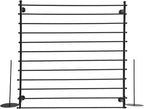 12-Tier Wall Mounted Scarf Rack, Scarf Display Rack, Towels Storage Hanger, Commercial Hijab Scarf Holder Organizer Space Saving for Retail Stores, Boutiques, Home (Black, 47in Width)