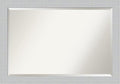 Amanti Art White Wall Mirror 28x40 Shiplap White Rectangle Bathroom Mirror for Wall Decor Living Room, Large Cottage Wood Frame, Hangs Horizonally and Vertically, Bathroom Decor, Beveled Edge