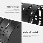 Yosoo Health Gear Metal Umbrella Holder Stylish Hollow Design, Rack for Entryways, Offices, and Homes with Powder Coated Steel in Black, Approx. 42 x 15 x 15cm