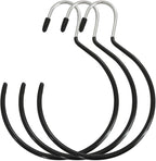 XGNG 3PCS Black Non-Slip Belt Rack Tie Hanging Hooks Closet Accessories Scarf Ring Hangers Scarf Organizer Storage Holders for Ties Scarves Belts Tank Tops Pashminas