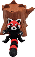 Articulating Animals Raccoon, Fox, Panda, Skunk, Possum with Containers - 3D Printed Articulated Joints ADHD, Autism, Relief Anxiety, Collectible Figurines (Red Panda Tree Stump)