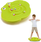 Kids Maze Balance Board Plastic Wobble Rocker Balance Board with Mini Balls Load 170lb for Balancing Exercise Equipment Game Boys Girls Physical Therapy 18.5 x 14.57 Inch(Yellowgreen,Cute)