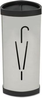ALBA PMTRIA2M Triangular Umbrella Stand, 10 1/4w x 10 1/4d x 23 2/3h, Silver/Black