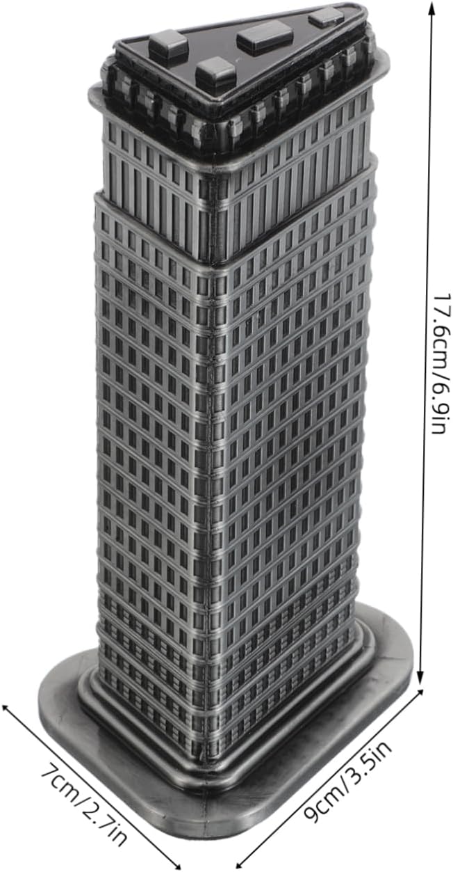 MAGICLULU Vintage Alloy Building Model: Decorative Metal Craft - Architectural Sculpture Travel Souvenir Photography Prop