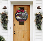 National Lampoon's Christmas Vacation Holiday Decor Wooden Wreath ，Christmas Wooden Hanging Sign Door Decoration Wreath，Christmas Wreath for Home Indoor Outdoor Decoration (A)1