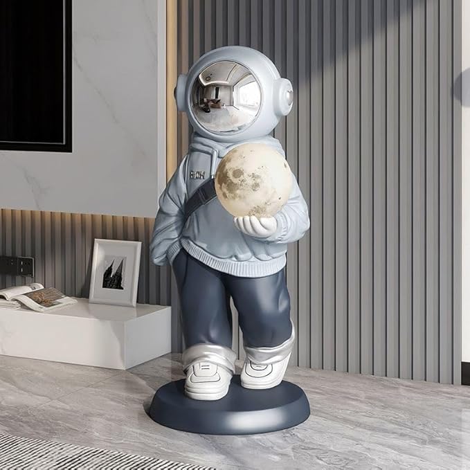 Astronaut Statue, Astronaut Sculpture, Home Decor Sculpture, Cool electroplated mask Decoration, Large Astronaut Ornament