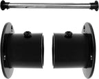 Heavy Duty Stainless Steel Closet Rod Brackets 4 Pack for 1-1/4 Pole Use as Sturdy Curtain Rod Brackets Ideal for Home and Kitchen (High Flange)