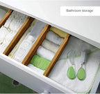 Bamboo Drawer Dividers Set of 4, Adjustable Drawer Organizers for Kitchen, Bedroom, Bathroom, Dresser & Office (13"-17")