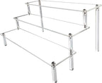 AZEAM Acrylic Riser,Clear Display Risers Stand Perfume Organizer Cologne Acrylic Shelves 3 Tiered Cupcake Shelf for Amiibo Funko POP Figures Food Desserts Holder Collection Cosmetic Vendor Product