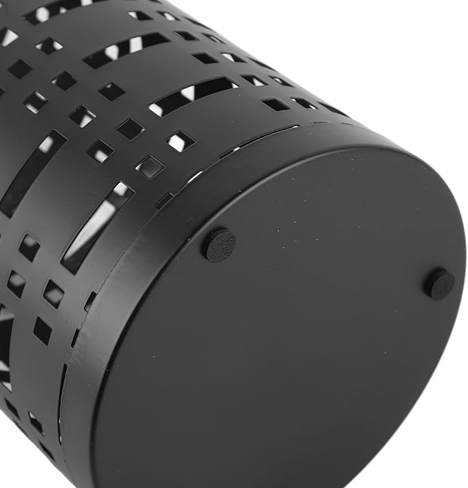 Yosoo Health Gear Metal Umbrella Holder Stylish Hollow Design, Rack for Entryways, Offices, and Homes with Powder Coated Steel in Black, Approx. 42 x 15 x 15cm