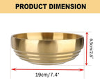 7.4 Inches Key Bowl for Entryway Table Decorative Bowl Key Dish for Organizing Tabletop Catch All Gold Fruit Bowls for Kitchen Counter, Coffee Table