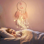 Pink Butterfly Dream Catcher Wall Decor, Girls DreamCatchers Wall Hanging Ornaments for Bedroom Home Decor Festival Gift