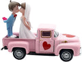 Alloy Retro Car Decors Antique Truck Model with Couple Figurines for Weddings Party Centerpieces and Home Shelf Display Couple Figurine Home Decors
