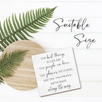 5” Inspirational Wooden Plaque Sign With Metal Support - The Best Things In Life Are The People We Love - Motivational Rustic Wood Sign Decor For Home Bedroom Office Decorations & Gifts - A14
