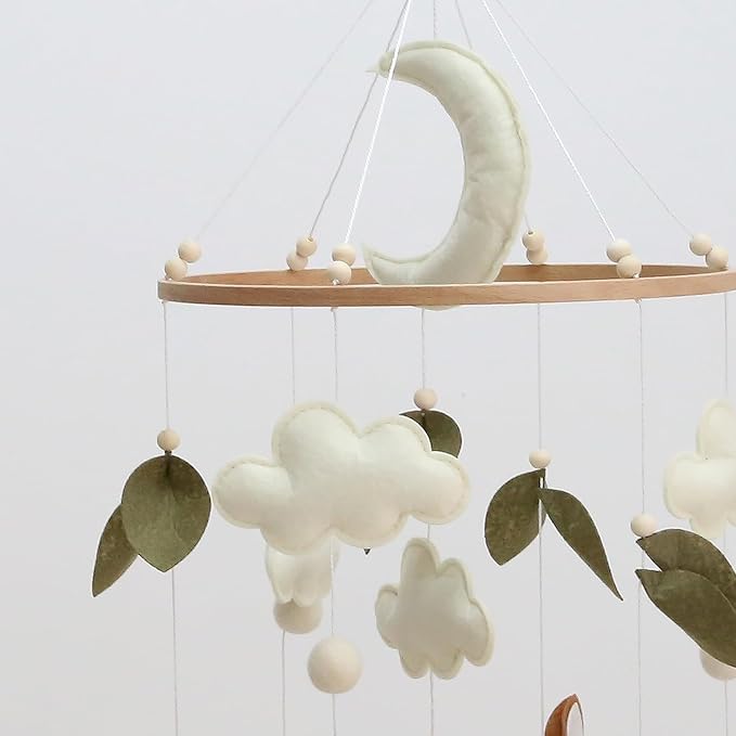 Woodland Animals Mobile Handmade Squirrel owl Deer Forest Hanging Decoration