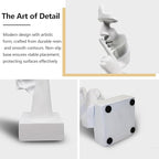 aboxoo Large Size 3 Pcs Thinker Statue, Silence is Gold, See No Evil Hear No Evil Speak No Evil Statues, Modern Resin Sculptures Decor for Living Room Home, Office, Study (White)