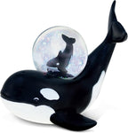 COTA Global Killer Whale Shark Snow Globe - Ocean Animal Water Globe Figurine with Sparkling Glitter, Zoo Collectible Novelty Ornament for Home Decor Gift for Birthdays, Christmas, Valentine - 45mm