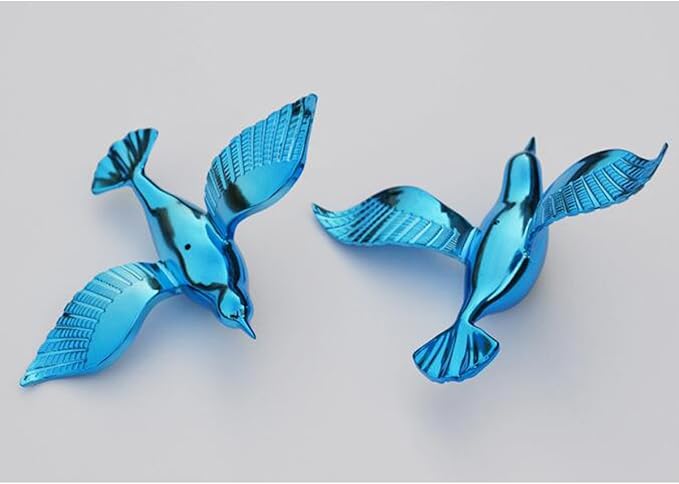 Plating Flying Bird Big Size Decorative Hanging Ornaments for Ceiling Light Kindergarten Shopping Mall Wedding Company (10, Blue)