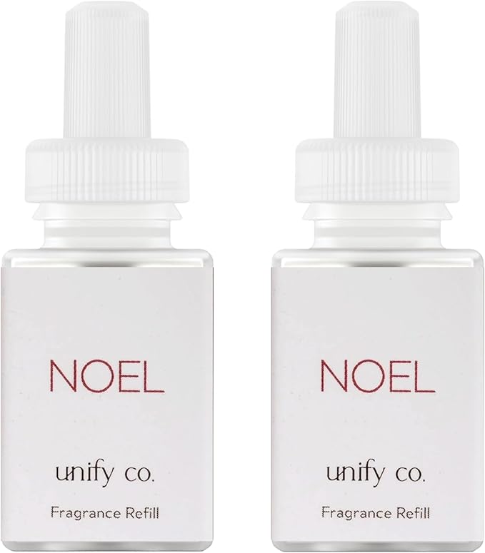 Pura & Unify Co. Home Scent Refill - Smart Home Air Diffuser - Long-Lasting Luxury Fragrance per Refill - Home Essential - Clean & Safe Diffuser Fragrance - 2 Pack, Noel