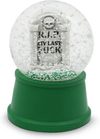 Funny Novelty Snow Globe – Quirky Mini Desk Gift for Office, Home, or Holiday – Unique Collectible Gag Gift for Friends and Coworkers - Tombstone