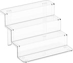 Yieach 4 Tier Clear Riser Display Stand - Tool-Free Assembly - 9 Inch Figure Display,Perfume Stand Organizer and Cologne Shelf,Small Acrylic Stands for Fragrance,Figure,Car,Collectibles and Funko Pop