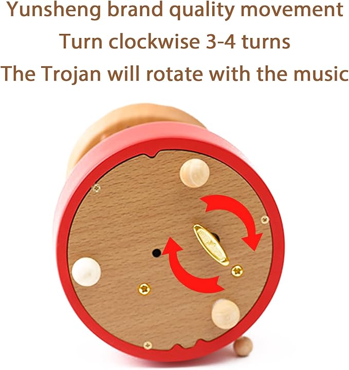 ROSIKING Classical Music Box Revolve Musical Boxes Christmas Birthday Valentine's Day Gifts for Lover, Boyfriend, Girlfriend, Husband, Wife Plays You are My Sunshine