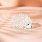 LONGWIN Mini Statues of Glass Hedgehog Crystal Animal Collectible Figurines Home Tabletop Decorative Ornaments