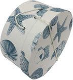 Sarah's Hat Boxes Classic Shells Hat Box – 8.75" x 4.5" (Dia. x Ht.) Handmade in USA – Odorless Non-Toxic Adhesive, Cording Handle – Premium Storage for Hats & Accessories