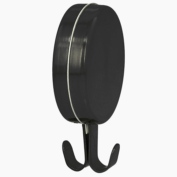 Haute Decor Attract Magnetic Wreath Hanger (Black Matte, Set of 2 Magnets) - for 2 Metal Doors/Surfaces or 1 Single-Pane Glass Door/Window - Holds up to 10lbs.