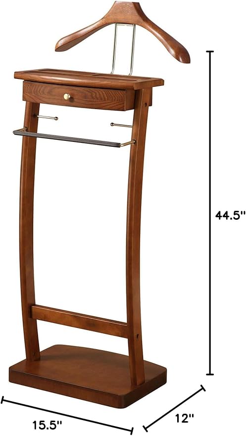 Proman Products Kingsman Valet Stand, Medium Walnut