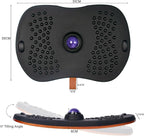Balance Board for Standing Desk with Massage Ball, Anti-Slip Wobble Board for Office & Home, 360° Rotation Wooden Core Mat for Foot Pain Relief & Anti-Fatigue, Supports 300 lbs