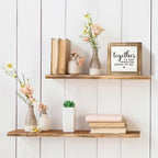 Home Decor Signs, Decorative Wooden Box Signs, Farmhouse Desk Sign, Home Decor for Living Room, Family Decors, Housewarming Gift, Together is Our Favorite Place to Be Sign, 5.9×5.9 inches