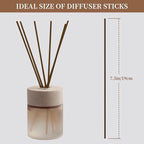130Pcs Reed Diffuser Sticks-7.5Inch/3mm Brown Reed Sticks Essential Oil Aroma Diffuser Reeds Aroma Fragrance Refills (3mm X 19cm (130pcs))